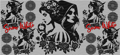 16oz black and white-B 65